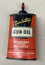 Vintage Revelation Gun Oil Tin Can Western Auto picture