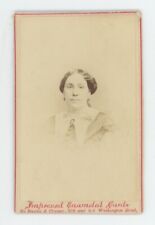 Antique CDV c1870s Lovely Woman in Dress Improved Enameled Cards Bayley & Cramer picture