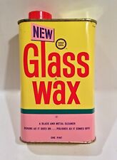 Vintage 1966 Gold Seal Glass Wax Metal Advertising Oil Can NICE  picture