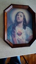 Vintage Rare and HTF c 1947 Religious N.G. Basevi 2 in 1 Framed under Glass  picture