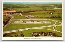 c1960s~Harrisburg PA~Interchange & Turnpike~Commission Building~VTG Postcard picture
