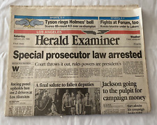LA Herald Examiner January 23 1988 Tyson Rings Holmes Bell Newspaper Rare Orig. picture