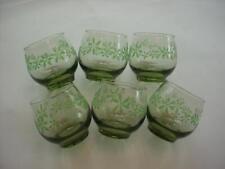 (6) Mid Century rocks glasses with applied / raised glass Daisies by Libbey picture