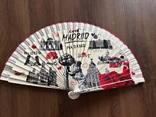 Vintage souvenir folding fan from Madrid Spain picture