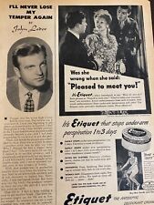 Etiquet Deodorant, Vintage Print Ad, a picture