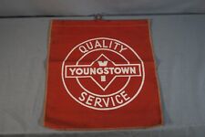 Vtg Canvas Youngstown Quality Service Sign Banner Sheet & Tube Steel 11