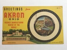 Postcard OH Akron Ohio Rubber Manufacturing Center Greetings Firestone Goodyear  picture