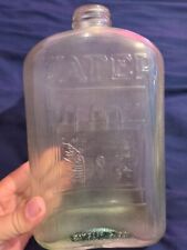 2QT  CLEAR GLASS WATER REGRIGERATOR BOTTLE, Antique Kitchen Collectibles  picture