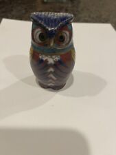 Enamel And Brass Owl Vintage picture