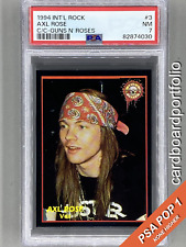 1994 Ultra Figus #3 Axl Rose Intl Rock Cards Collection Guns N Roses PSA 7 - Pop picture