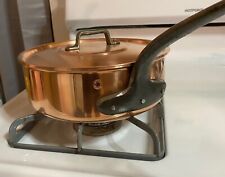 Copper Saute Pan With Lid - Never Used - 9 1/4” - 5.7 LBS - Made In France picture