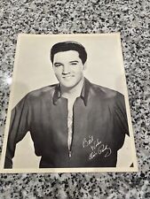 Vintage Elvis Presley Publicity Photo Facsimile Auto Textured Paper Stock picture