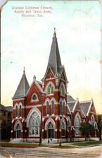 1909, German Lutheran Church, HOUSTON, Texas Postcard picture