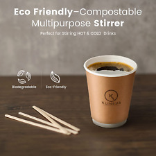 500PCS/1000PCS Wooden Coffee Stirrers 5.5 Inch Wood Coffee Stir Sticks Swizzle D picture