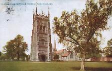 1913 Antique Evesham Bell Tower & Two Churches POSTCARD Ivanhoe Rd, Denmark Park picture