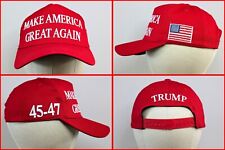 Red & White Official Trump 45-47 Make America Great Again 2024 MAGA Hat picture