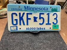 License Plate Tag Vintage Minnesota “Explore Minnesota” GKF 513 2005 Rustic picture