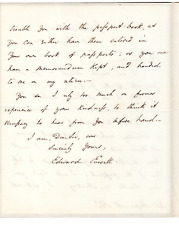 Edward Everett Signed Letter 1844 / Autographed Senator, Gettysburg Orator picture