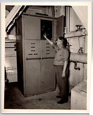 Photograph Photo Found Vintage Family Large 8x10 Industial Machinery Warehouse picture