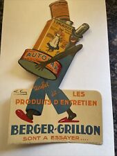 1932 Berger-Grillon French Cardboard Standup Advertising picture