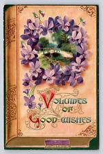 Vintage Postcard Volumes of Good Wishes Greeting Book picture