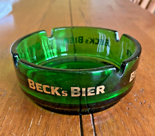 Vintage BECK's Bier Barware Green Glass Ashtray - Germany picture