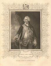 BRITISH HISTORY. Admiral Lord Hawke. Seven Years' War. TALLIS 1849 old print picture