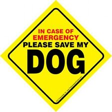 In Case of Emergency Please Save My DOG Bright Window Sign FREE Suction Cup NEW picture