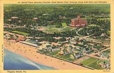 Postcard Air View Cavalier Hotel Beach Club Virginia Beach VA 1943 picture