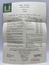 1956 HOTEL BAMER MEXICO CITY Newest Most Luxurious European Rate Plan Letterhead picture