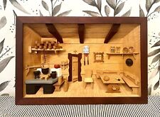 Vintage Wooden 3d Wood Diaroma/ Shadow Box Handmade  picture