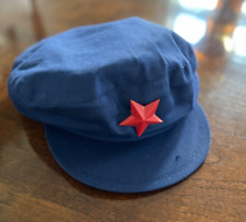 Vintage Original China Chinese Communist Military Hat Cap BLUE Army Wuyangpai picture