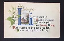Circa 1910 Antique Easter Religious Poem White Lillies Flowers Postcard picture