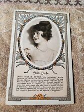Antique Postcard - Pre-1923 - Billie Burke Biography - Blank - M19 picture