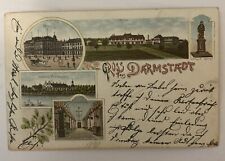 (a70962) postcard Friedberg Bavaria 1901 to Krumbach picture