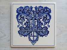 Antique/VTG English BRITISH Pharmacy SOCIETY OF APOTHECARIES Pill TILE w/ CREST picture