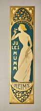 JULES MUMM CHAMPAGNE-BRAND PAGE-ADVERTISING-MAURICE REALIER-DUMAS-1895 picture