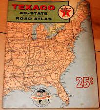 Vintage 1959 Rand McNally TEXACO 49 State Road Atlas US & Canada picture