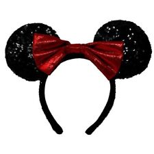 Disney Headband Red with Black Sequence | Handmade | One Size picture