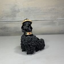 Vtg Black Spaghetti Poodle Jaunty Tam O’Shanter Hat Beret Anthropomorphic NICE picture