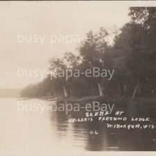 Vintage 1900s RPPC Kaiser's Fernwood Lodge Lake Minocqua Wisconsin WI Postcard picture