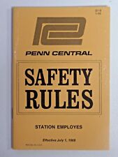 Vtg. 1968 Penn Central Railroad Safety Rules for Station Employees Booklet picture