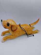 Vintage Bird House Yellow Handsome Dog Cute Unique. picture