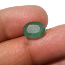 Fabulous Zambian Emerald Oval Shape 3.45 Crt Top Green Faceted Loose Gemstone picture