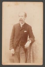 [71768] 1860-1880's CABINET CARD MAN with FULL MUSTACHE by WM KNIGHT, BUFFALO,NY picture