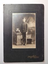 Antique Cabinet Card Photo WW1 US Military Pvt Howard Kirkness Studio, MD c1913 picture