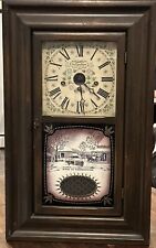 Vtg NEW ENGLAND CLOCK CO. EIGHT DAY - SPRING WOUND CLOCK #234C With Key - Works picture