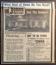 Vintage Jones Homes Construction Architect Newspaper Ad Mail Coupon Photo 1964 picture