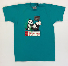 Vintage 1988 Souvenir Toledo Zoo Souvenir T-Shirt Pandas Aqua Green Small 36-46 picture