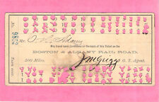 1879 BOSTON ALBANY NEW YORK 500 MILE PUNCH   RAILROAD RAILWAY PASS picture